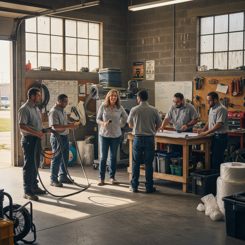 The Irving Water Damage Restoration team at work in Irving