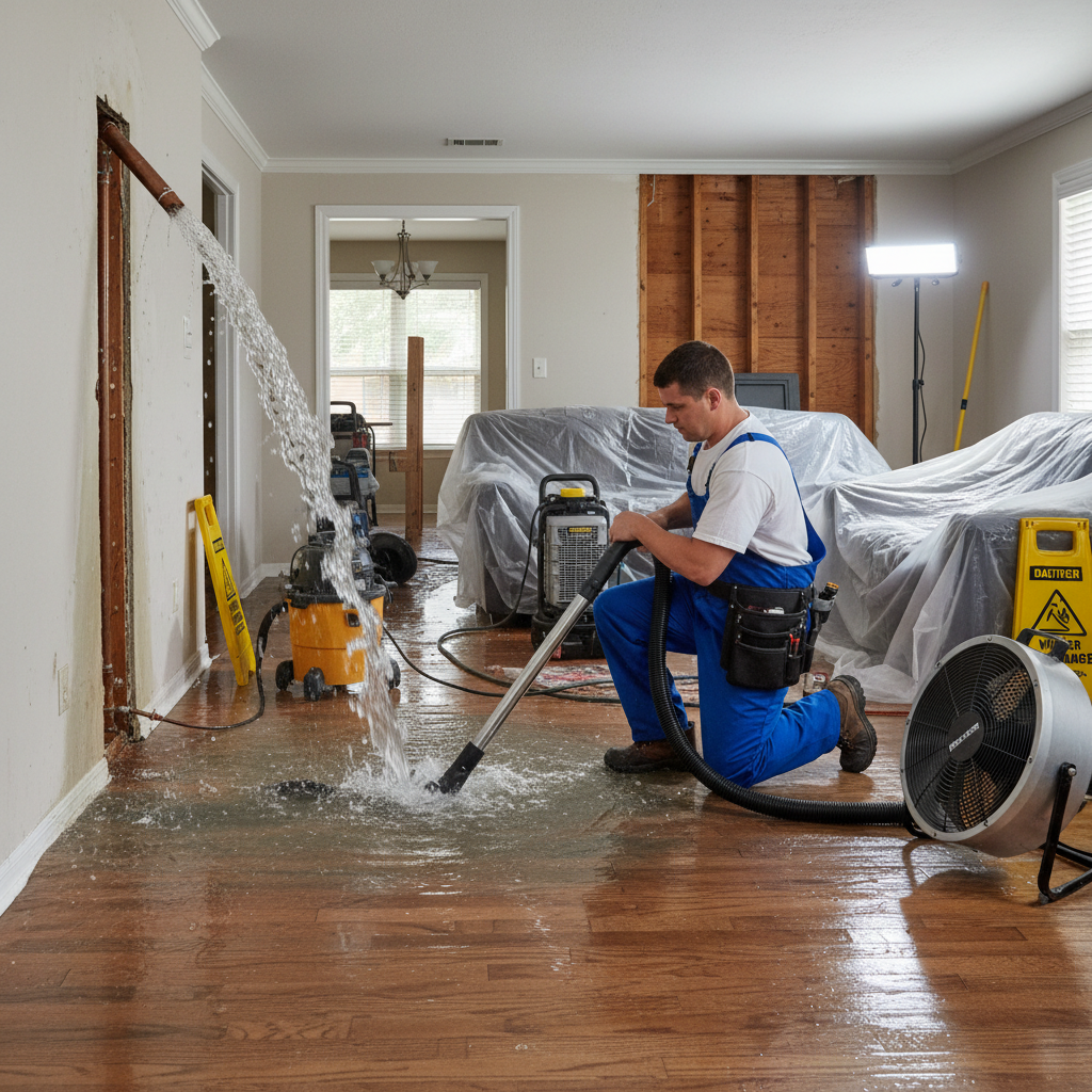Burst Pipe Water Damage in Irving